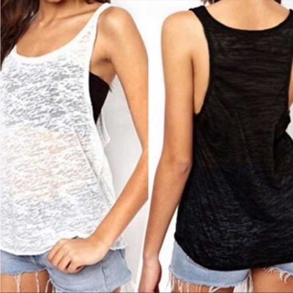 ❤️ BOUTIQUE WOMENS SIZE SMALL BLACK BURNOUT MUSCLE TANK - Picture 5 of 15